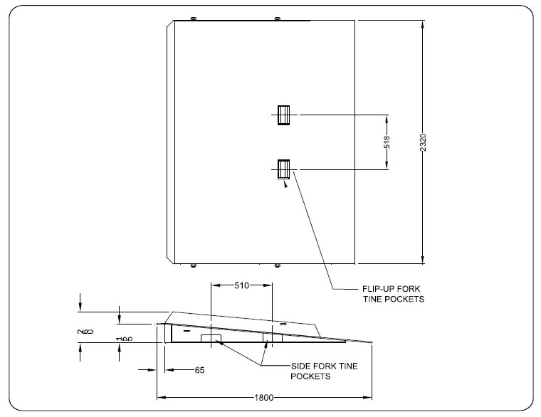 12 Tonne Standard Forklift Container Ramp Forklift Container Ramp
