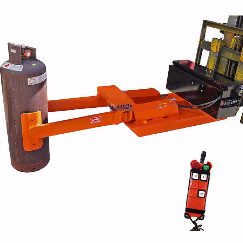 Gas Bottle Clamp Grab Attachment with Self Contained Hydraulics