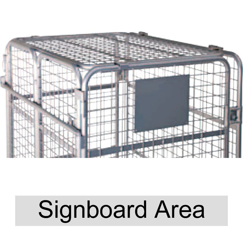 Cage Trolley with Doors and Shelf Steel Cage Trolley with Doors