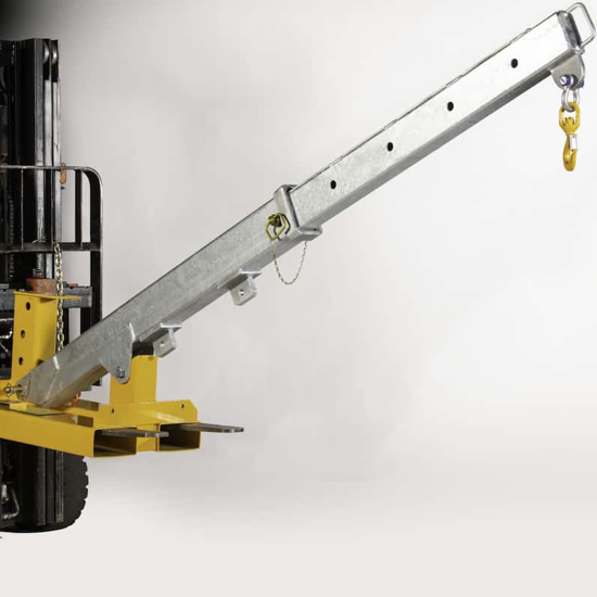 Adjustable Forklift Jib Attachment 2000kg Australian Made Equipment