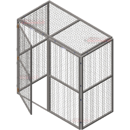 Picture of Wall Mounted Gas Cylinder Cage  2180 x 1090 x 2140mm